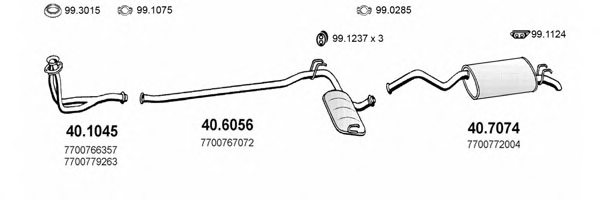 ASSO ART2157 Exhaust System